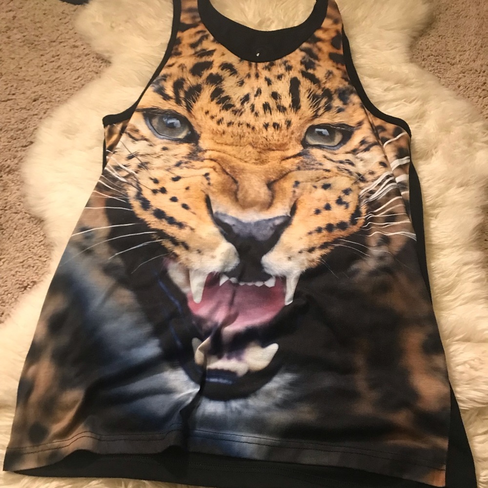 Cheetah face tank top